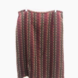 Cato Red and Black Plaid A-Line Skirt